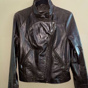 Laundry Leather Biker Jacket